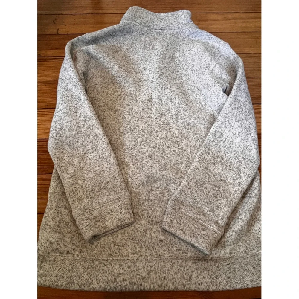 Old Navy Boy Heather Gray Quarter Zip Pullover Sweater Size XL 14-16 Fleece Knit
